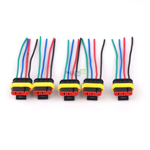 5pcs/set 4 pin 2 way electrical connector wire awg for car truck quad bike boats