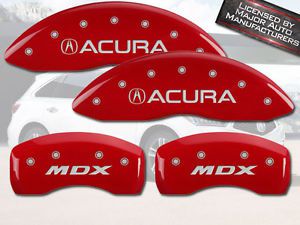 2014-2016 &#034;acura mdx&#034; front + rear red mgp brake disc caliper covers 4pc set