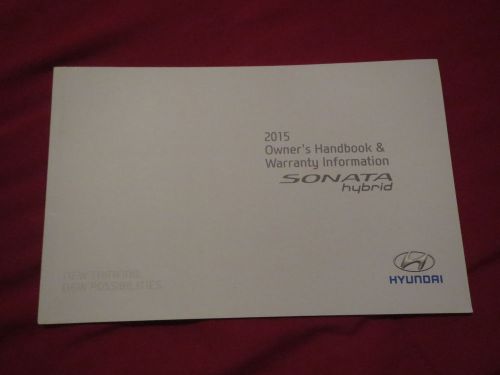 2015 hyundai sonata hybrid owners manual handbook warranty