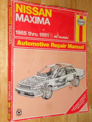 1985-1991 nissan maxima shop manual / chilton&#039;s repair book 86 87 88 89 90+