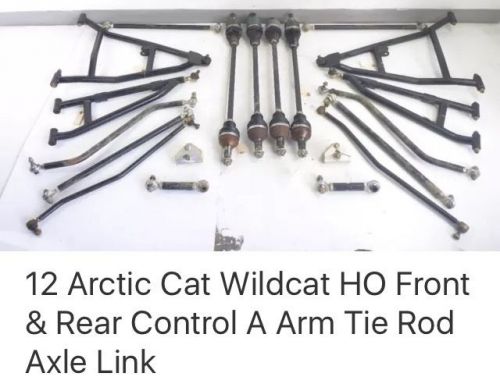 12 arctic cat wildcat ho after-market front &amp; rr control a arm tie rod axle link