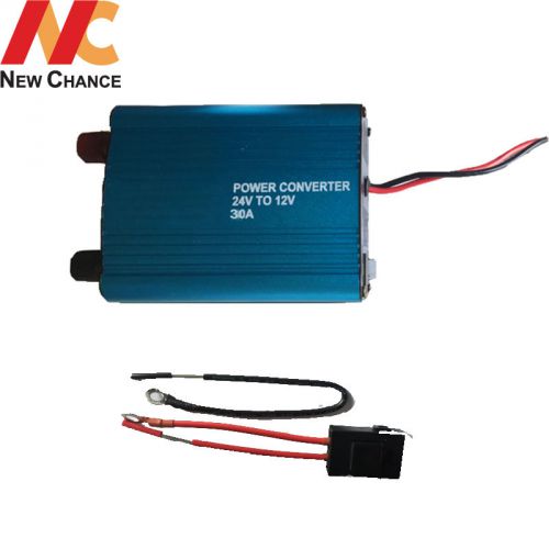 Dc 24v to 12v car power supply converter step-down transformer rated output 30a