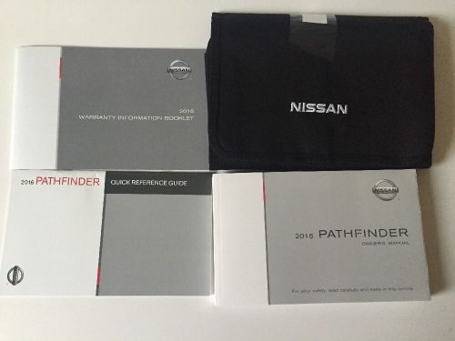 2016  nissan pathfinder owners manual w/ case &amp; free shipping