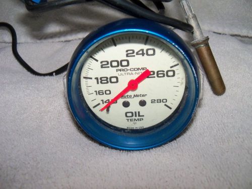 Auto meter 4541 ultra-nite oil temperature gauge 2-5/8&#034; in dash mechanical