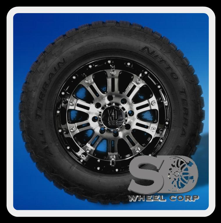 18" wheels rims xd795 hoss machined with 285-65-18 nitto terra grappler at tires