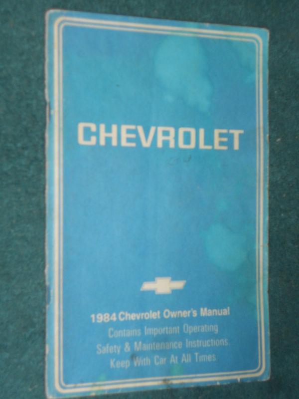 1984 chevrolet caprice / impala owners manual / original guide book!