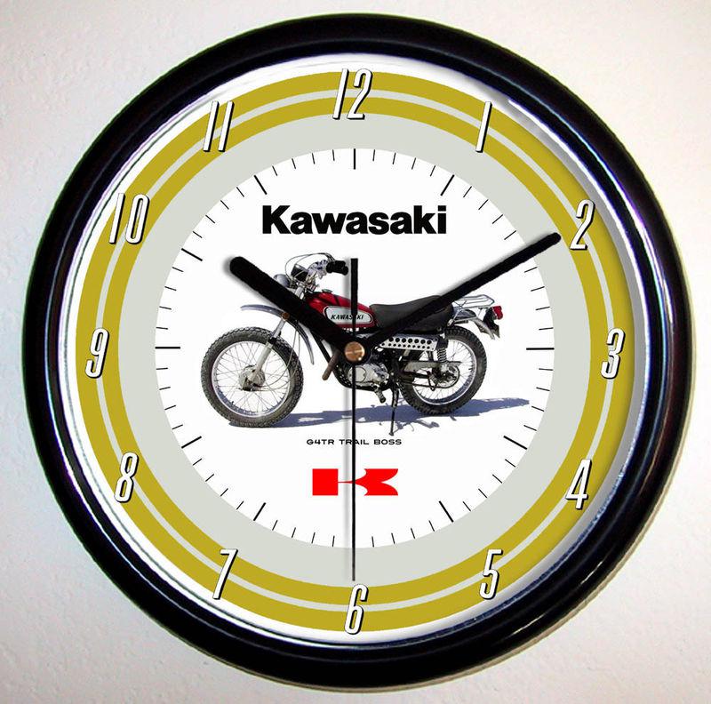 Kawasaki g4tr trail boss  motorcycle wall clock 1970 1971 trailboss
