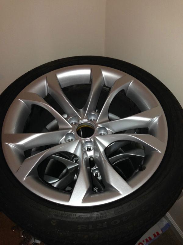 2014 audi s5 genuine 18" 4 wheels + 4 pirelli tires (300mi)