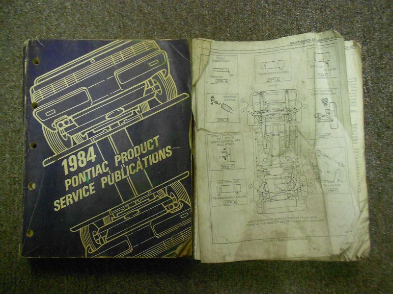 1984 pontiac fiero product publications service repair shop manual oem set 84 