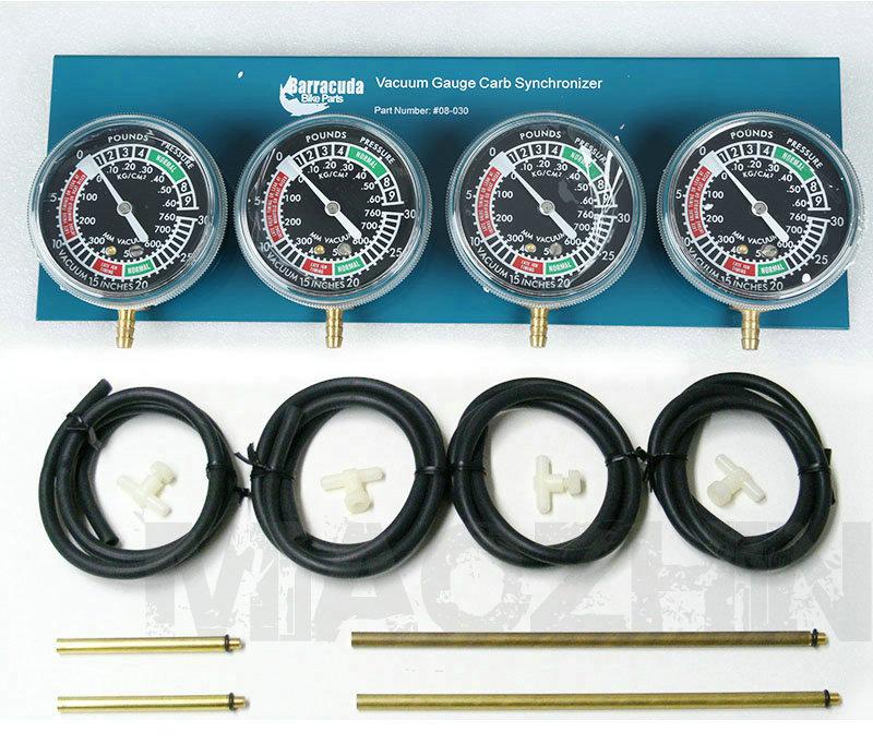 Universal 4-carb carburetor synchronizer set for motorcycle