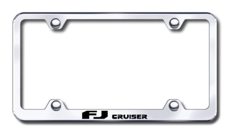 Toyota fj cruiser wide body  engraved chrome license plate frame -metal made in