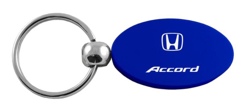 Honda accord blue oval keychain / key fob engraved in usa genuine