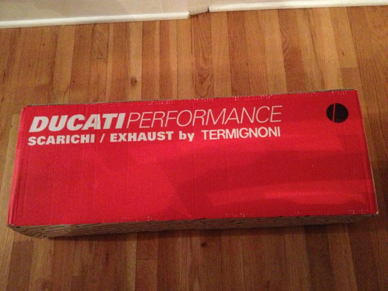 Ducati diavel termignoni stainless slip-on exhaust system air filter low reserve