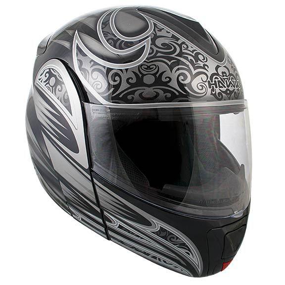 New hawk gray warrior modular dual visor full face motorcycle helmet biker s-xl