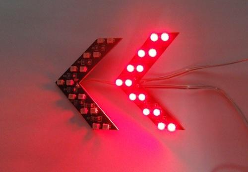 Red smd led arrow panel car rear view side mirror turn signal blinker light lamp