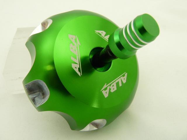 Kx250f kx450f billet gas cap  alba racing   06-11   green  404-t6-g