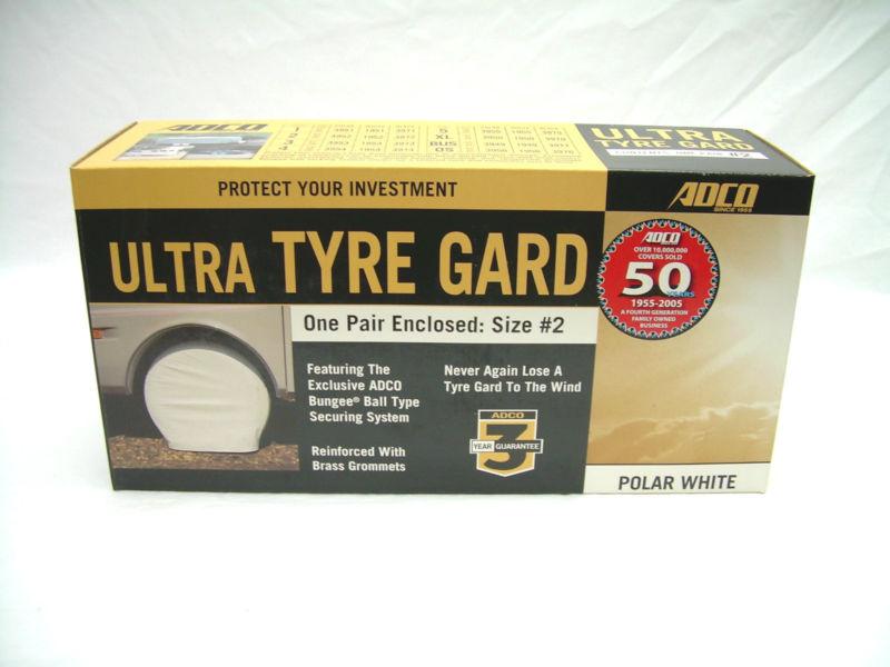 Ultra tyre (tire) gard wheel cover size 2 30-32 polar white one box (2 covers)