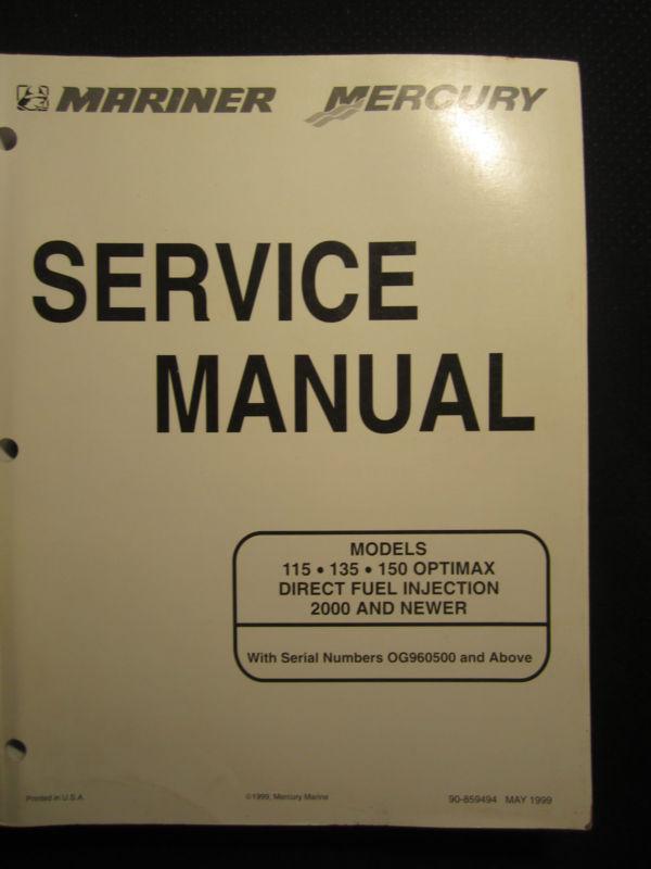 2000+ mercury mariner outboard service repair manual 115 135 150 optimax dfi 