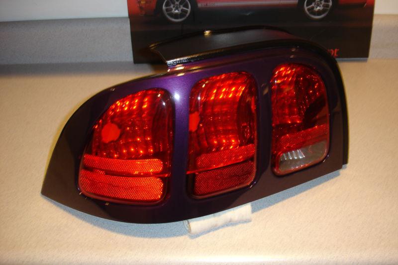 96 97 98 ford mustang driver left rear taillight assembly nos deep violet
