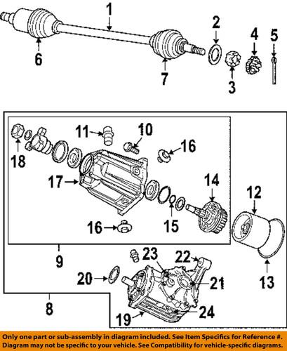 Chrysler oem 4809867aa axle & differential-differential assembly