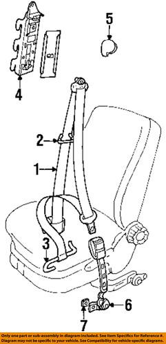Volkswagen oem 1c1857705mhcp front seat belts-belt & retractor