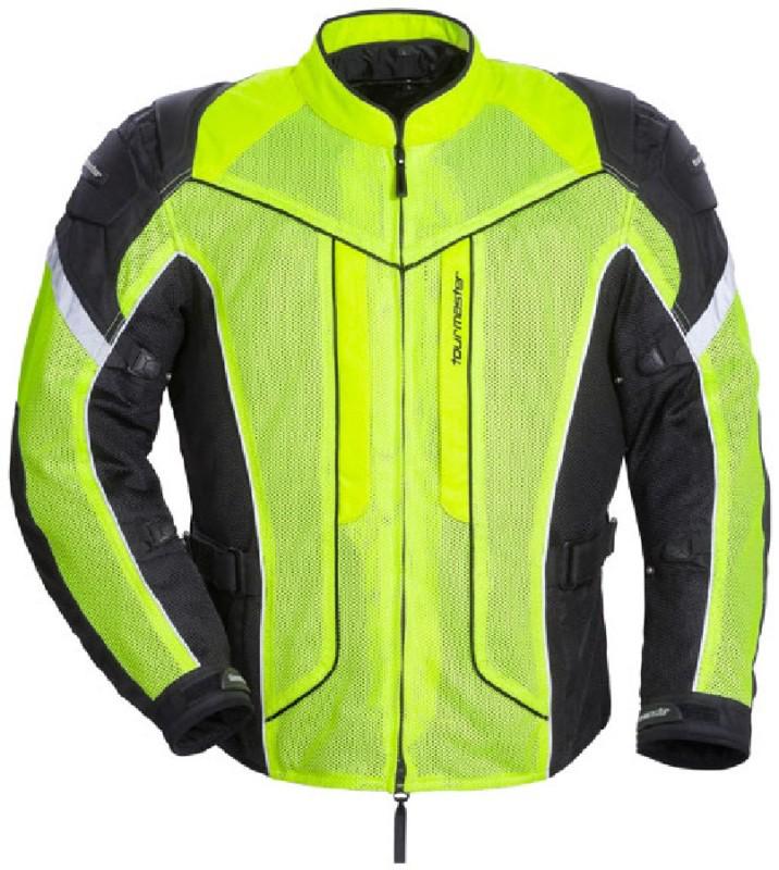 Tourmaster sonora air hi-vis yellow large mesh motorcycle riding jacket lrg lg