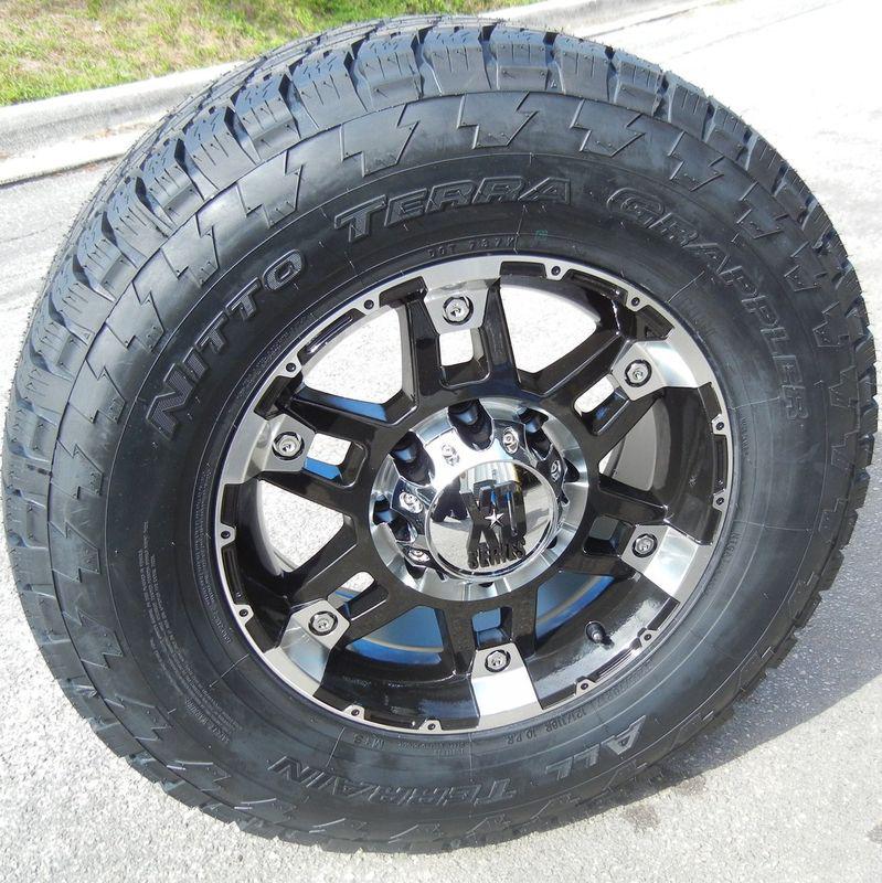 17" kmc xd spy wheels 33" nitto terra grappler tires 6 lug 6x5.5 chevy gmc nissn