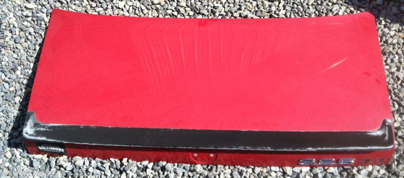 1986-1987 bmw 325es e30 ~trunk lid with spoiler ~ oem part ~ red