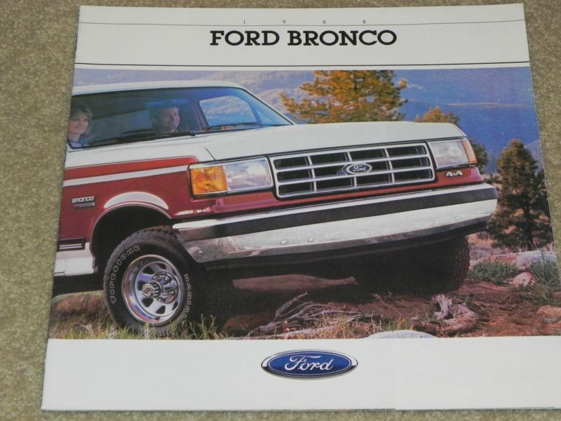 1988 ford bronco nos dealer sales brochure from my dealership. old original. 
