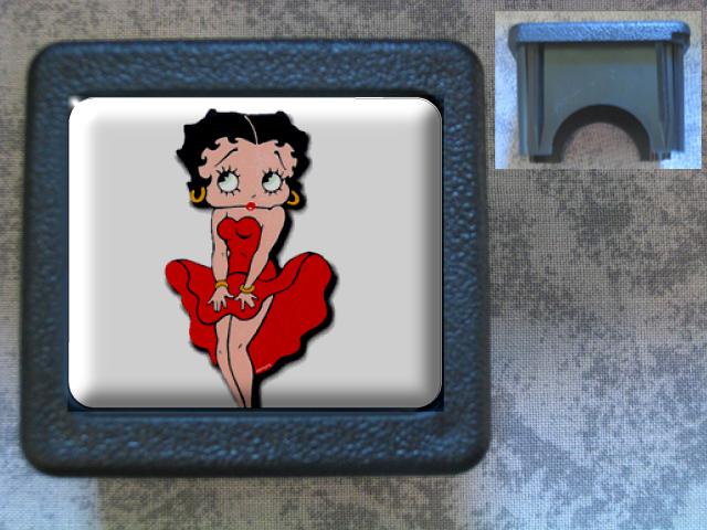 Hp betty boop trailer hitch plug cover marilyn red dress accessory