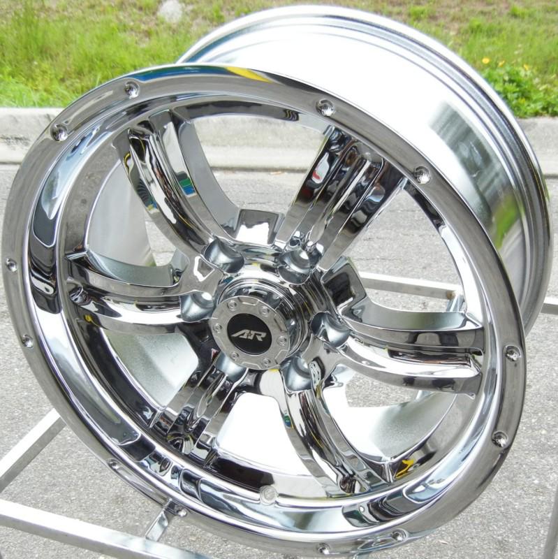 20" chrome american racing trench wheels rims chevy silverado gmc sierra 1500