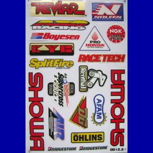 Race tech noleen ohlins u.s. supercross sticker decal motor bike dirt kit helmet