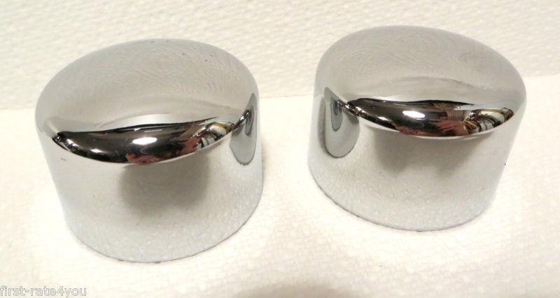 ~ harley davidson chrome front axle nut covers ~ # 43373-00 ~ great condition! ~