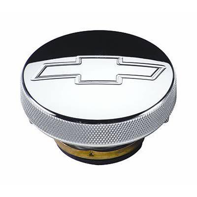 Billet specialties radiator cap aluminum polished round bowtie emblem 16 psi ea