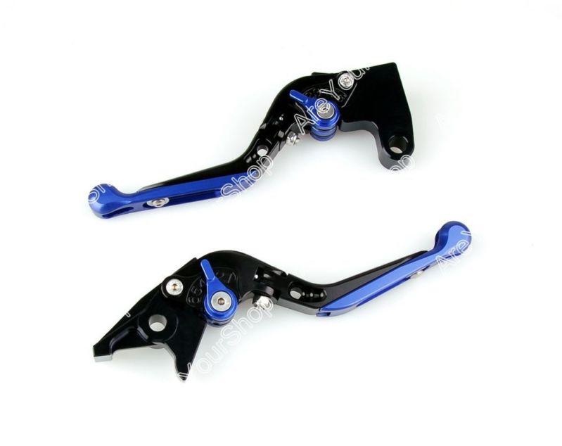 Adjustable folding extendable brake clutch levers hyosung gt250r gt650r blue