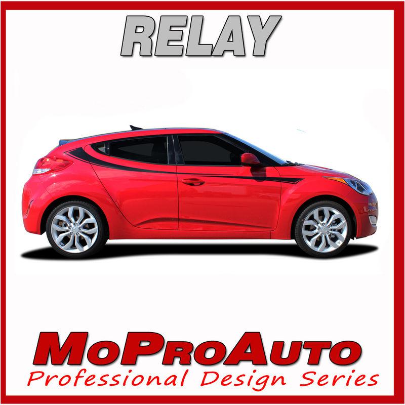 2014 hyundai veloster relay / side vinyl decals stripes graphics by moproauto p9