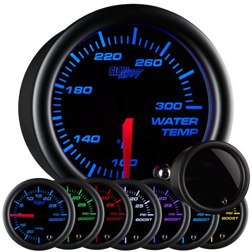 52mm tinted water temp °f gauge w. 7 color illumination