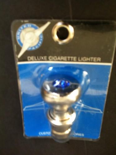 United pacific deluc cigarette lighter chrome with blue diamond 