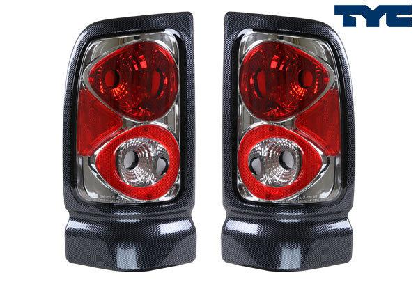 94-01 dodge ram pickup euro altezza tail lights carbon fiber style tyc new lamps