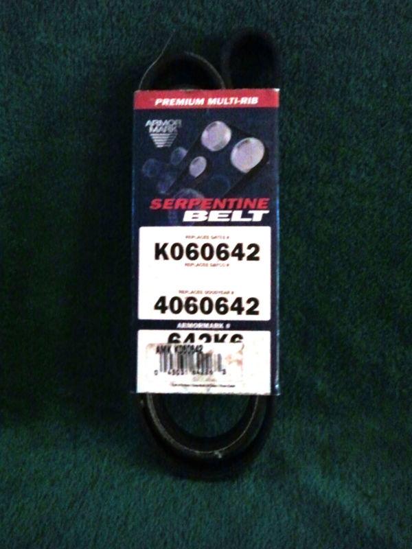 Nos armor mark 642k6 serpentine belt see scan