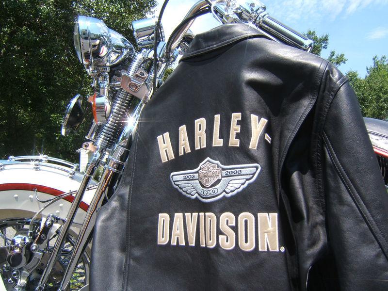 Harley davidson leather jacket 100th anniversary x-large heritage springer 