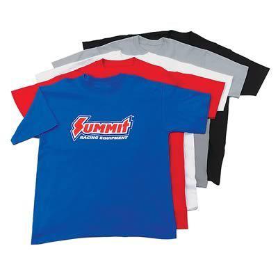 Summit racing t-shirt cotton summit racing equipment logo black men's 2x-lg ea