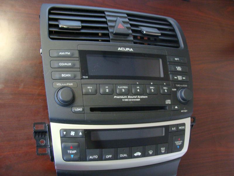 04-08 acura tsx 6 disc cd changer temp control w/o navi premium sound system oem