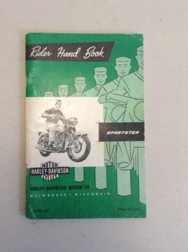 Harley-davidson sportster rider handbook 1960