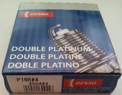 Set of 4 denso double platinum spark plugs (3004) p16r 