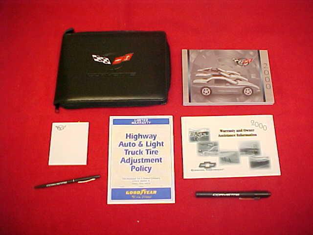 2000 corvette original new owners manual service guide kit vette 00 pouch pen +