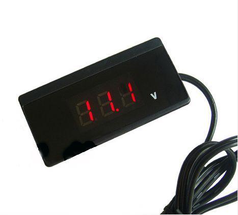 12v/24v mini auto digital led voltmeter car voltage gauge 1pc welcome wholesale