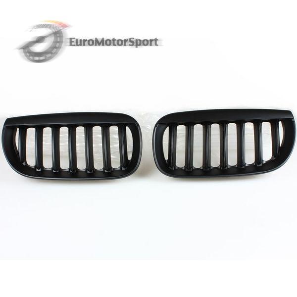 * bmw 03-06 e83 x3 pre-facelift front bumper sport grill grille matt black