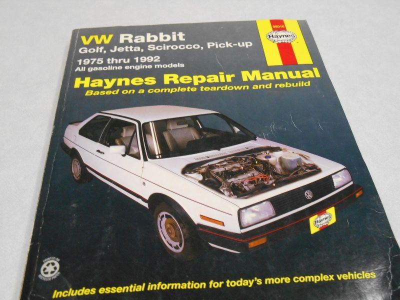 Haynes" vw rabbit" and more!!  repair manual 1975-1992