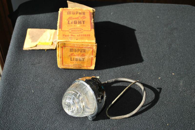 Nos mopar factory accessorie rear back u lamp 50's 60's chrome vintage lamp